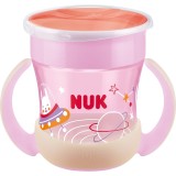 NUK Magic Cup Night ceasca cu m&acirc;nere 6m+ Pink 160 ml