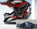 Cumpara ieftin Casca Moto Cross Enduro Downhill Unisex Oem + Ochelari Polycarbonat ABS Greutate 1000g Marimi S-XXL