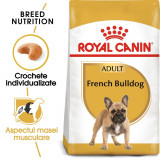 Royal Canin French Bulldog Adult hrană uscată c&acirc;ine, 3kg