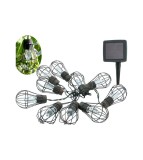 Ghirlanda Luminoasa Solara Exterior 3.8M, 10 LED Alb Cald, IP44, Polux, Decor Gradina/Terasa, Senzor Amurg