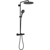 Sistem de dus Grohe Rainshower SmartActive 310 22119KF0, 1/2&amp;#039;&amp;#039;, aparent, termostat, 310 mm, 1 pulverizare, mat, negru