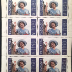 Tanzania regina Elisabeta II 1985 klb. Mnh