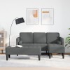 Gossi set canapea 2 piese cu perne, tesatura gri inchis