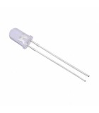 LED 5mm alb rece 3-5V cu clipire 2180-3000mcd 30grade parte frontala convex OPTOSUPPLY OSW5DP5A32A-6.8HZ
