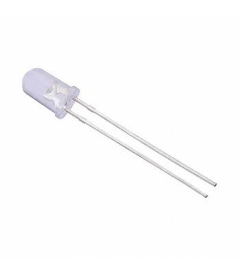 LED 5mm alb rece 3-5V cu clipire 2180-3000mcd 30grade parte frontala convex OPTOSUPPLY OSW5DP5A32A-6.8HZ foto