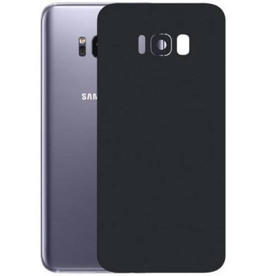 Set Folii Skin Acoperire 360 Compatibile cu Samsung Galaxy S8 Plus (2 Buc) - ApcGsm Wraps Color Black Matt foto