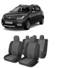 Huse Auto Dedicate Dacia Sandero Stepway (2013-2020), Banchetă Fractionată, Compatibil Airbag, Set Complet 5 Tetiere