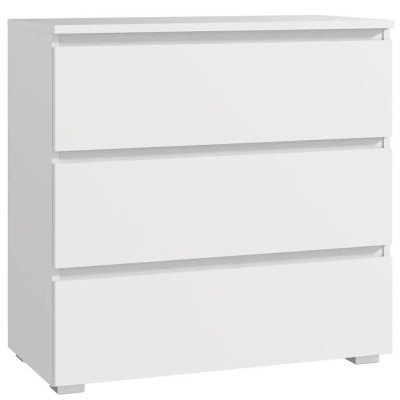 Comoda cu 3 sertare NEO 80, 80x40x80 cm, finisaj alb mat Household NewTrend foto