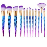 Cumpara ieftin Set profesional 12 pensule de machiaj, multicolor cu design unic