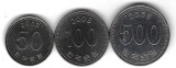 Coreea de Sud , lot 54 / 3 buc - 50 + 100 + 500 Won 2006