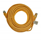 Cumpara ieftin Cablu ecranat FTP, Lanberg 41926, cat.6, mufat 2xRJ45, lungime 10m, AWG 26, 250 MHz, de legatura retea, ethernet, galben