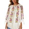 Bluza dama tip ie R25 alb/portocaliu , marimea 3XL
