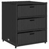 Cumpara ieftin Dulap depozitare de gradina, negru, 55x59x69 cm, poliratan