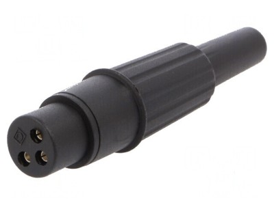 Conector XLR mufă mamă PIN 3 drept cablu lipire argintat foto