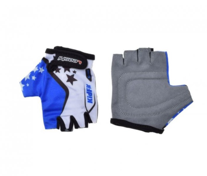 Manusi ciclisti copii, culoare alb/albastru, marime 3XS Cod:LSL3313