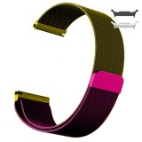 Curea otel, Milanese Loop Slim, compatibila cu Samsung Galaxy Watch8 44mm, Purple Green