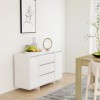 VidaXL Servantă cu 3 sertare, alb, 120x41x75 cm, PAL 809611