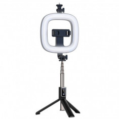 Selfie Stick cu lampa si telecomanda detasabila cu Bluetooth, Model P40D-1
