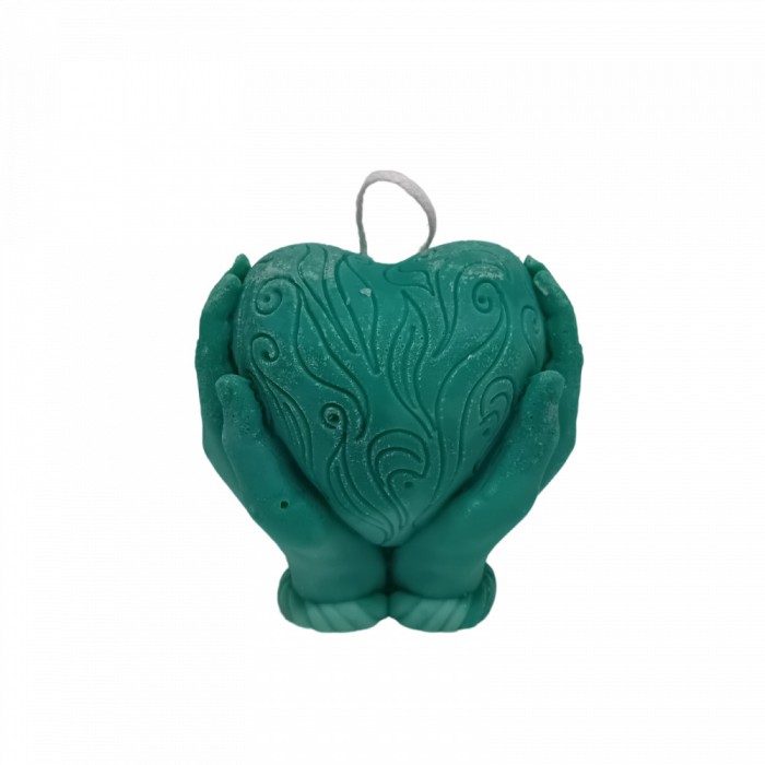 Lumanare Parfumata Inima in Maini , Handmade, Cadou sau Marturie Eveniment