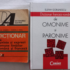 DICTIONAR DE CUVINTE SI EXPRESII COMUNE LIMBILOR ROMANA SI FRANCEZA+ DICTIONAR..