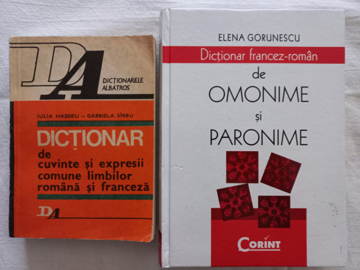 DICTIONAR DE CUVINTE SI EXPRESII COMUNE LIMBILOR ROMANA SI FRANCEZA+ DICTIONAR..