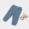 Pantaloni lungi, Two thread, 100%bumbac organic - Indigo, BabyCosy (Marime: 18-24 Luni)