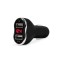Incarcator bricheta auto - 2 x USB, cu voltmetru DC 12 - 24 V - negru