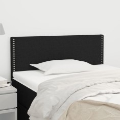 vidaXL Tăblie de pat, negru, 90x5x78/88 cm, textil