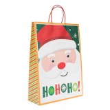 Sacou Cadou Moș Crăciun cu Ochi 3D, 33x12x45cm, Multicolor, CMCLASS