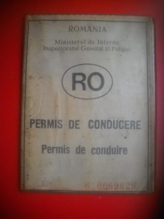 HOPCT PERMIS DE CONDUCERE -INSPECTORATUL POLITIE BUCURESTI - ROMANIA