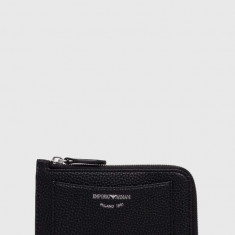 Emporio Armani portofel femei, culoarea negru