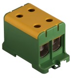 Clema terminala conexiune 1 pol verde galben Cu-Al 4x150mm &sup2;, , , , , , , montare pe sina DIN 35mm 290A (Al) 320A ( Cu), Pollmann