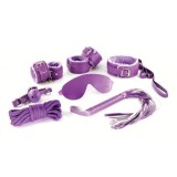 Seturi de bondage usor - Crushious Stapani si Servitoare BDSM Set Bondage 8 Piese Captusite Violet Experimenteaza Partea Senzoriala a Sexului