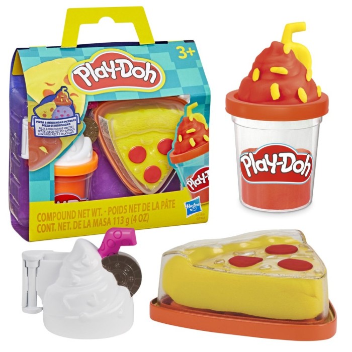 PLAY DOH SET PIZZA SI MILKSHAKE