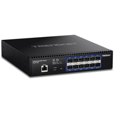 Switch 12 porturi SFP+ 1/10G, 1 x consola RJ45, management, 1U - TRENDnet TL2-F7120 foto