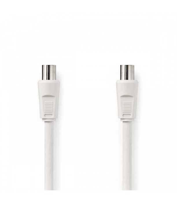 Cablu 10m Coaxial tata - Coaxial mama alb Nedis