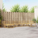 vidaXL Set de canapele de exterior 7 pcs Alb Lemn Solid de Acacia 3386743