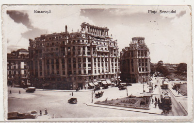 bnk cp Bucuresti - Piata Senatului - circulata 1936 foto