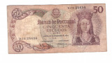 Bancnota Portugalia 50 escudos 18 februarie 1964, circulata, stare relativ buna