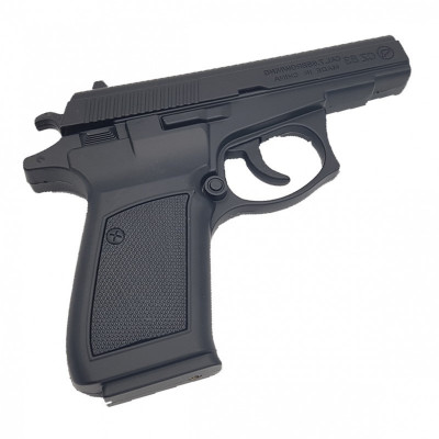 Bricheta pistol tip revolver, arma CZ 83 calibru 7.65mm, negru, marime naturala scara 1 la 1 foto