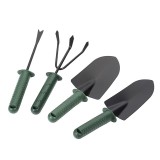 Set 4 Unelte de Gradina, pentru Plantare Prelucrare Sol si Ingrijire Plante, Material PVC si cardboard, verde