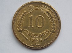 10 CENTESIMOS 1966 CHILE foto