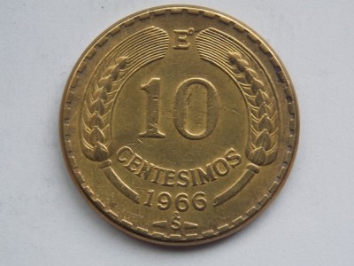 10 CENTESIMOS 1966 CHILE foto
