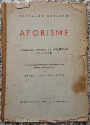 Aforisme - Baltasar Gracian// 1944 foto