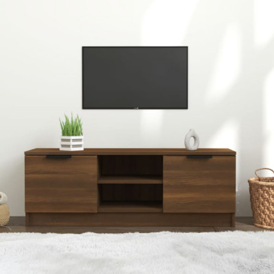 vidaXL Comodă TV, stejar maro, 102x35x36,5 cm, lemn prelucrat foto