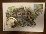 Malaiezia - leopard - FDC cu medalie, fauna wwf