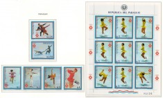 Paraguay 1983 Mi 3609/14 + 3615 klb MNH - JO de iarna 1984, Saraievo