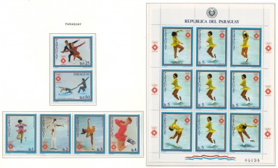 Paraguay 1983 Mi 3609/14 + 3615 klb MNH - JO de iarna 1984, Saraievo foto