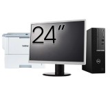 Pachet Calculator Second Hand DELL OptiPlex 5080 SFF, Intel Core i5-10500 3.10 - 4.50GHz, 8GB DDR4, 256GB SSD + Monitor 24&amp;quot; + Imprimanta Brother