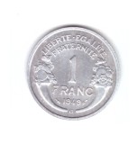 Moneda Franta 1 franc 1949 B, stare foarte buna, curata